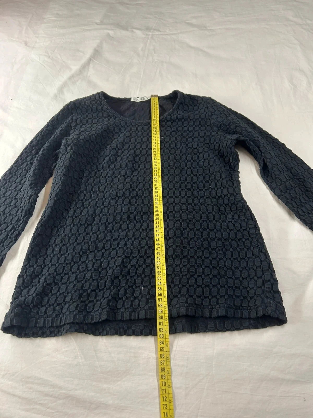 Vintage Maloka black long-sleeve blouse – photo 8